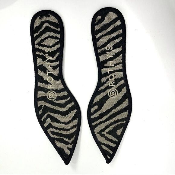 Rothy's The Point Black Zebra Flats Size 5 - Picture 10 of 15